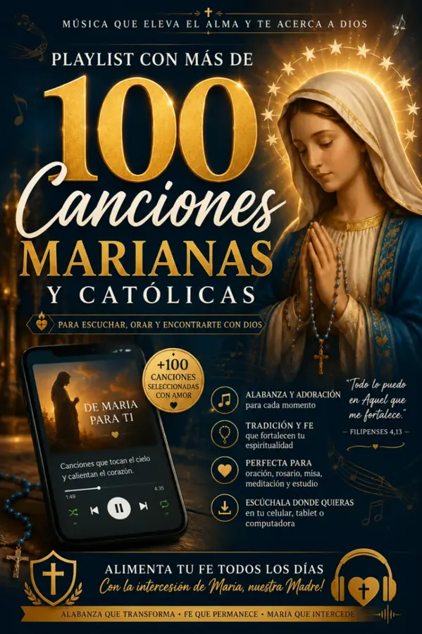 Playlist con +100 canciones marianas